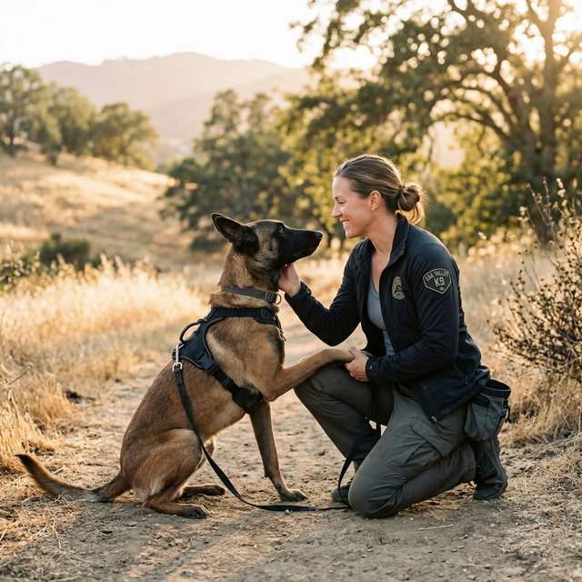 Belgian Malinois and handler bond trust