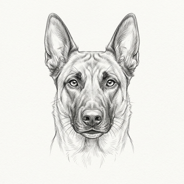 Belgian Malinois breed illustration